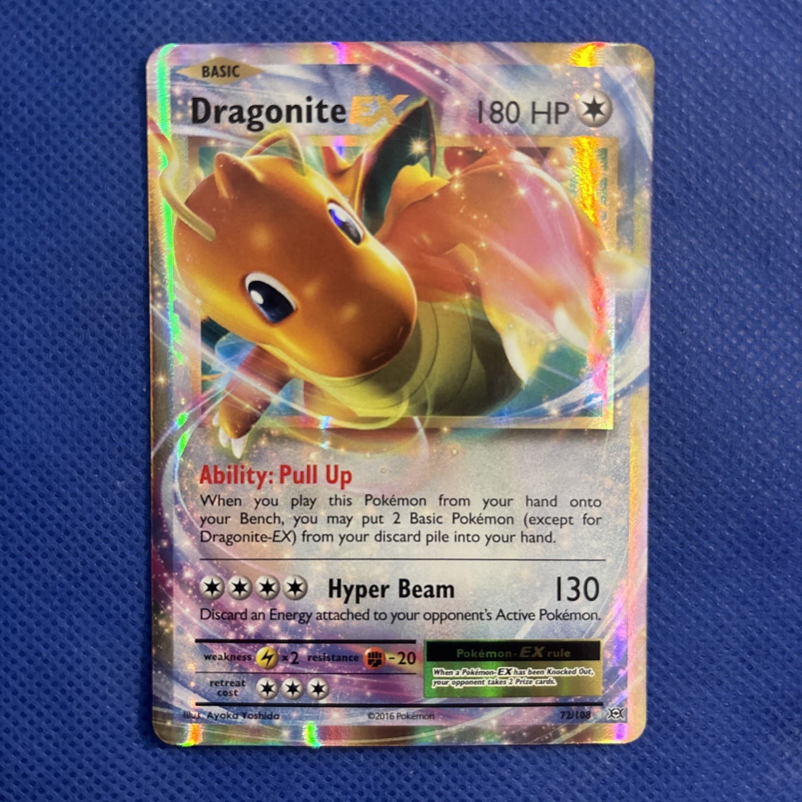 Dragonite EX 72/108 Holo EX Rare Evolutions Pokemon Card - Nm/Mint