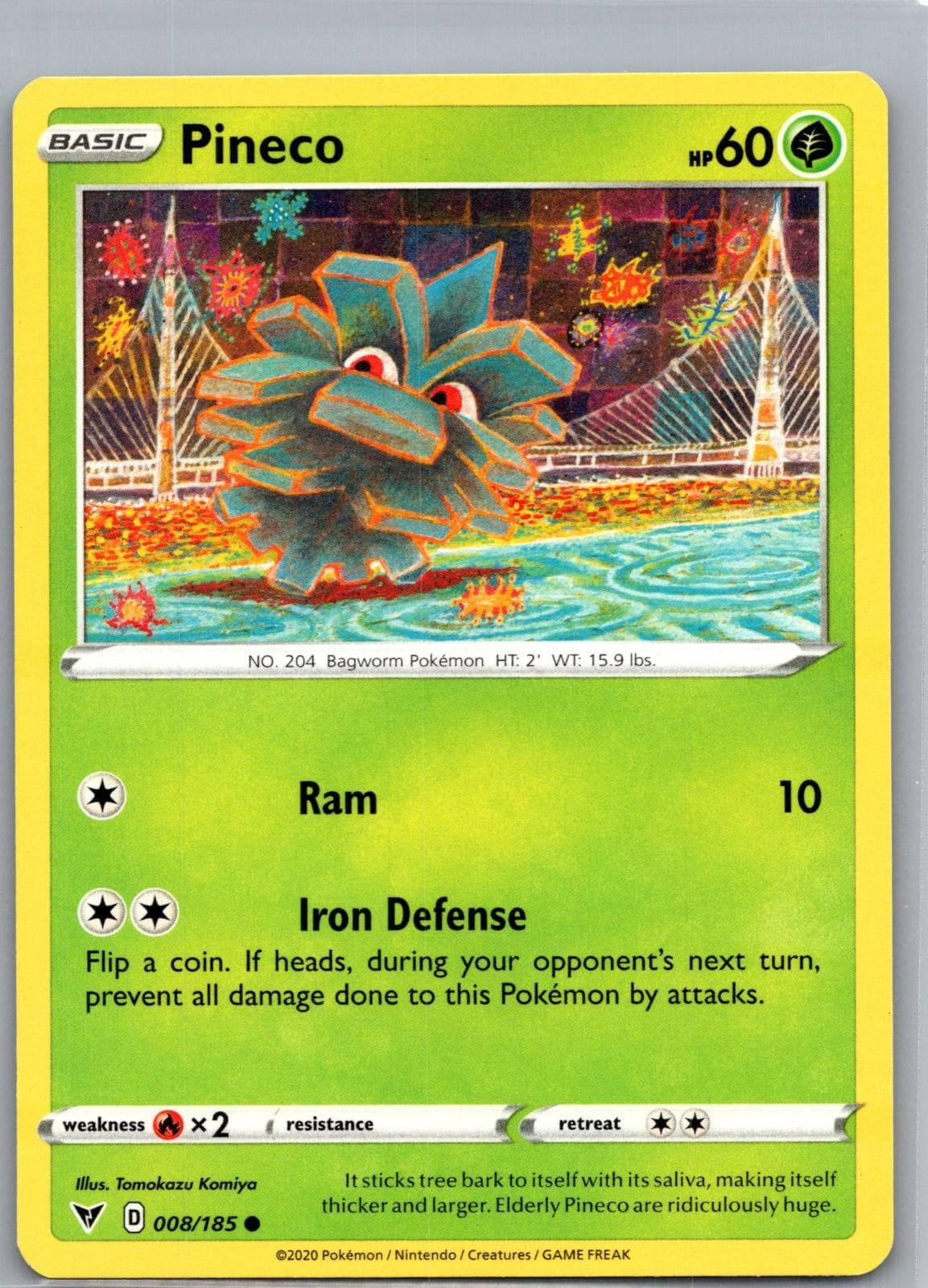Pineco 008/185 Common Vivid Voltage Pokemon Lightly Played