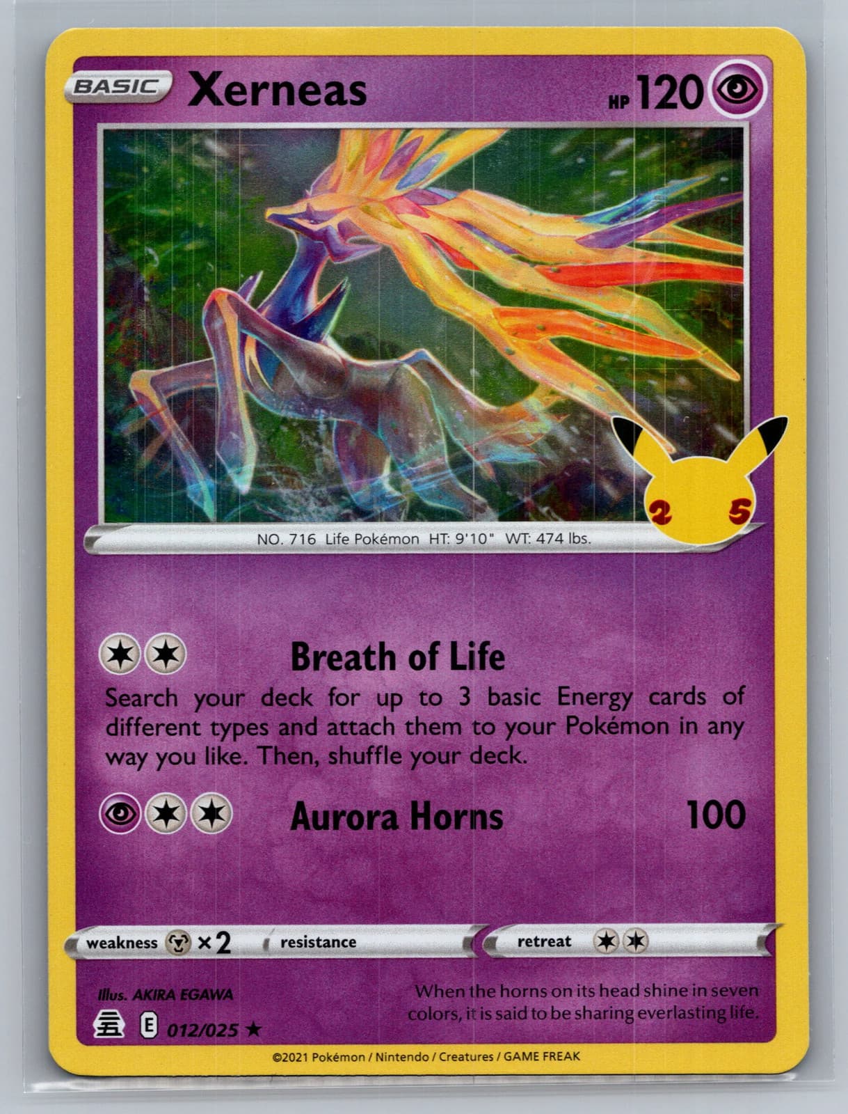Xerneas #12/25 2021 Celebrations Pokemon TCG