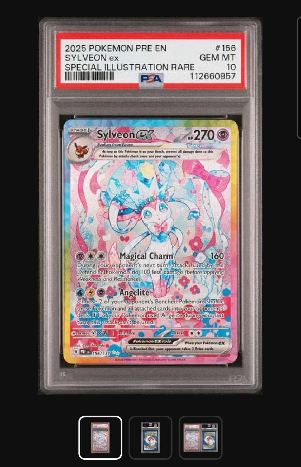 Sylveon ex 156/131 Sv: Prismatic Evolutions Holo - Special illustration - PSA 10