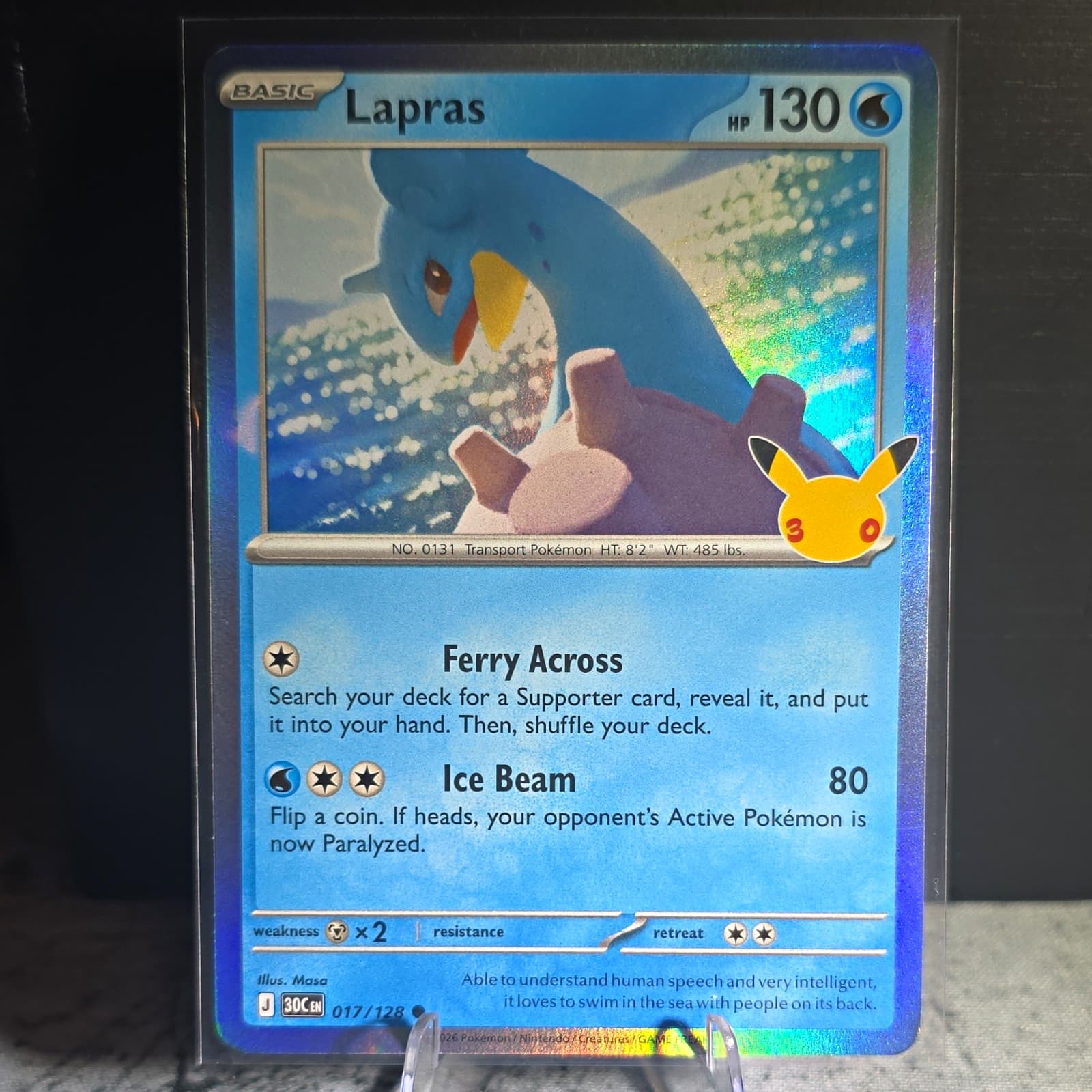 The Pokémon Company Lapras 17/128 30th Celebration