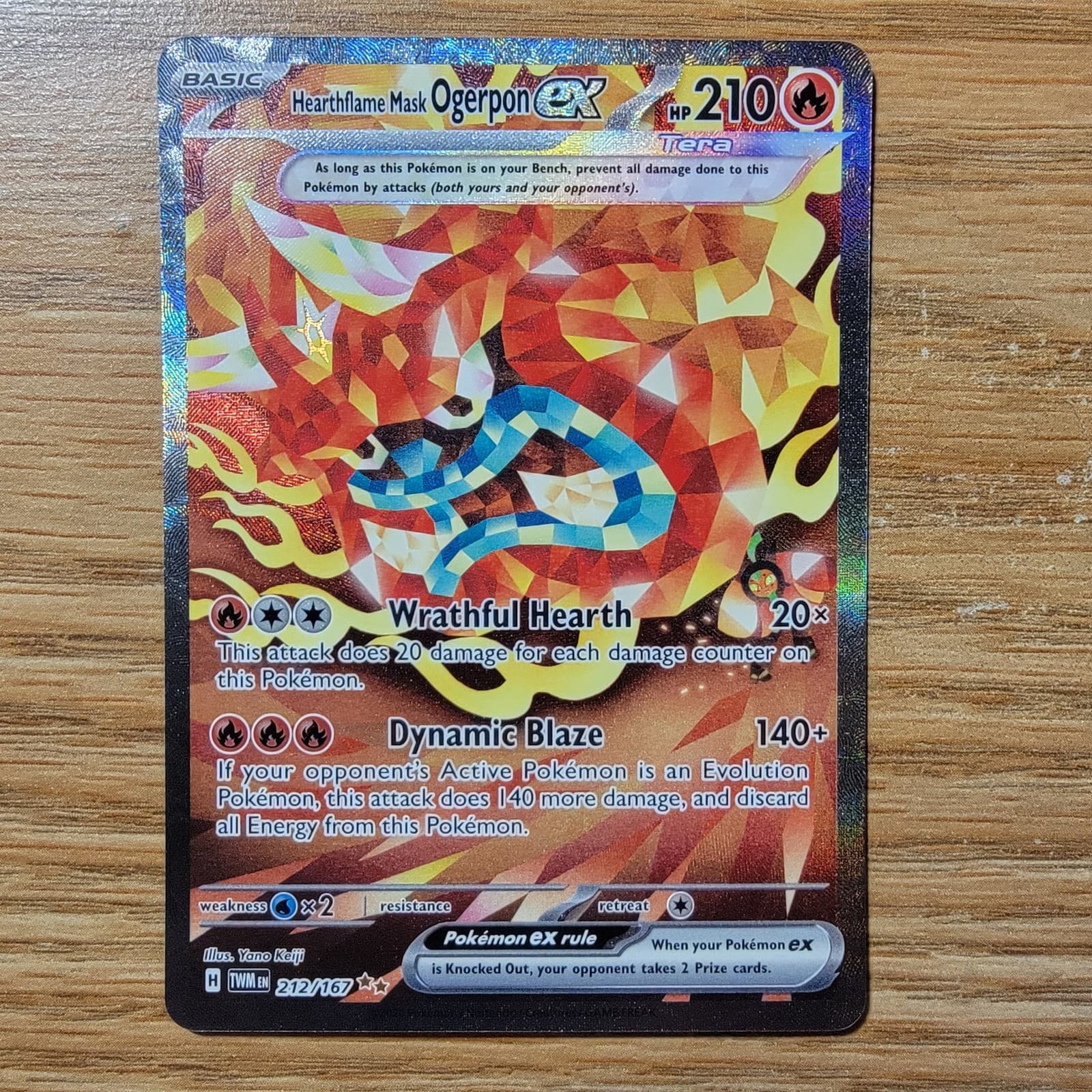 Pokemon TCG Hearthflame Mask Ogerpon ex 212/167 Twilight Masquerade SIR Holo