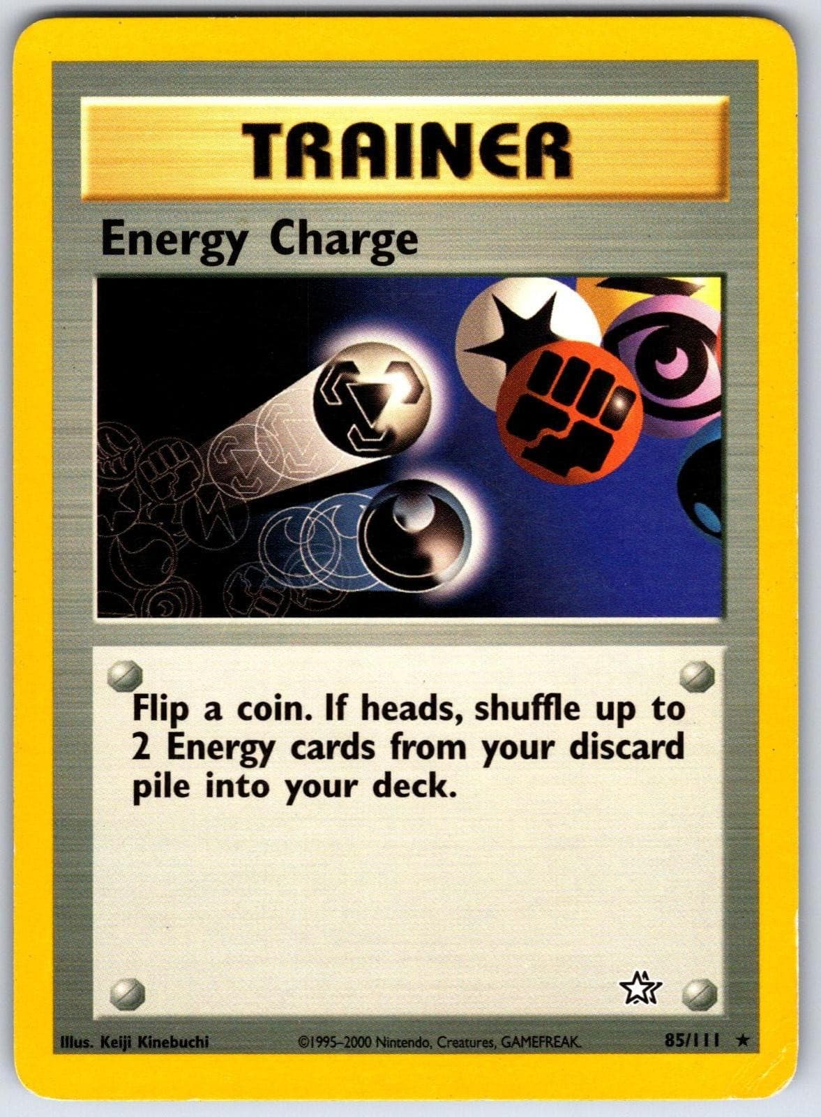 Energy Charge 85/111 Rare Neo Genesis Pokemon Unlimited Heavily Played