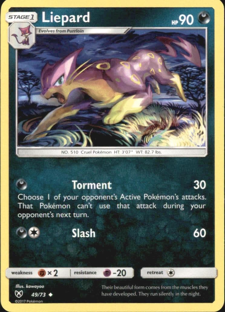 Liepard 49/73 Shining Legends Uncommon 2017 by kawayoo