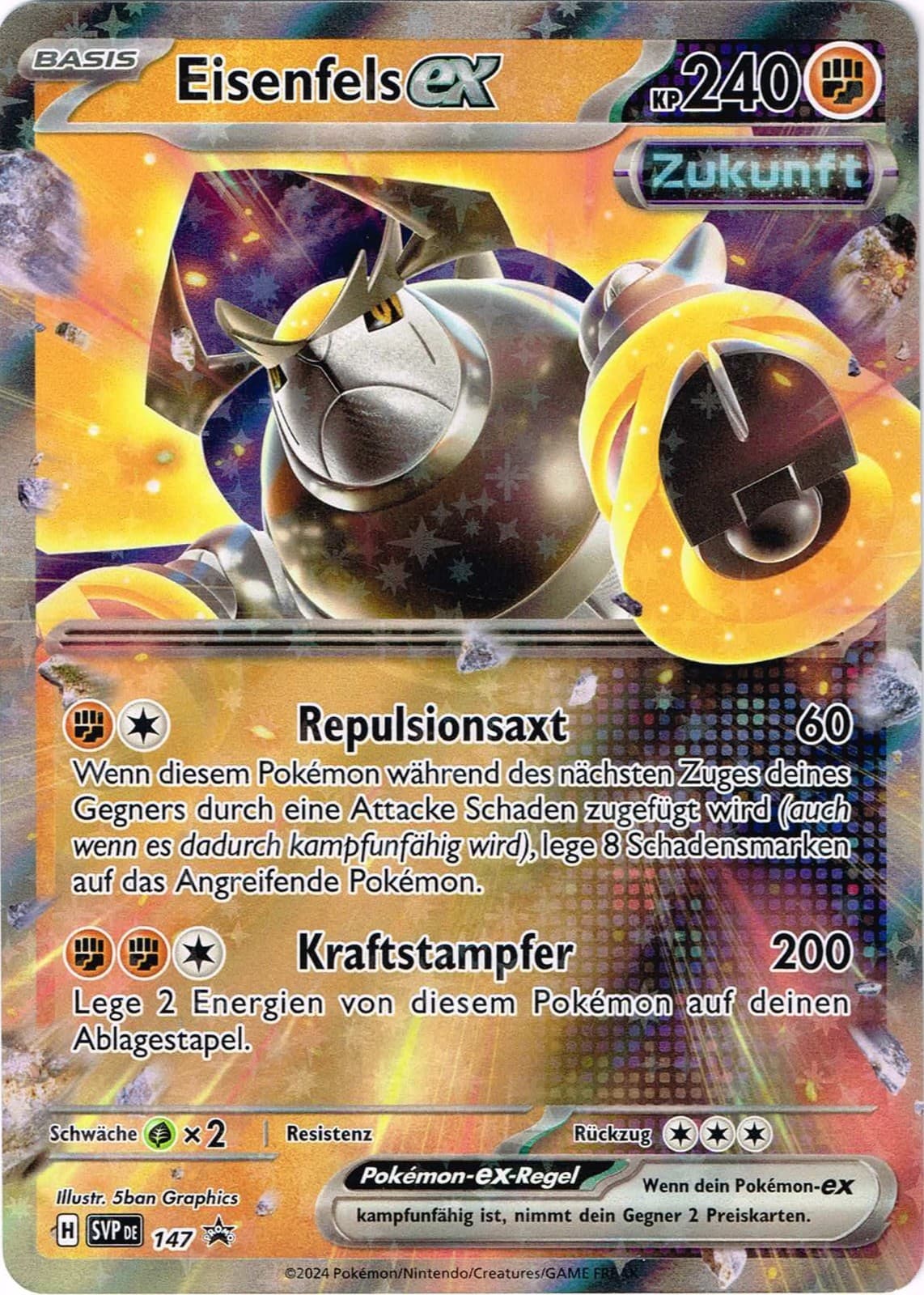 Pokemon Eisenfels EX SVP 147 Black Star Promos - Karte Deutsch Near Mint