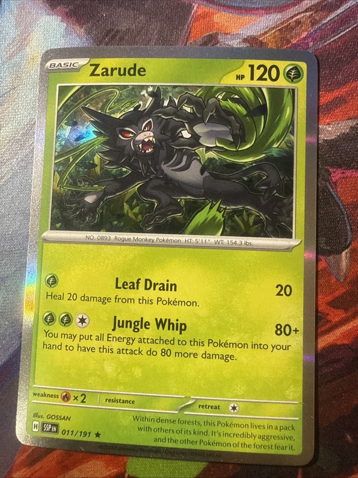 Pokemon TCG Surging Sparks zarude 11/191 Holo Rare 11/191