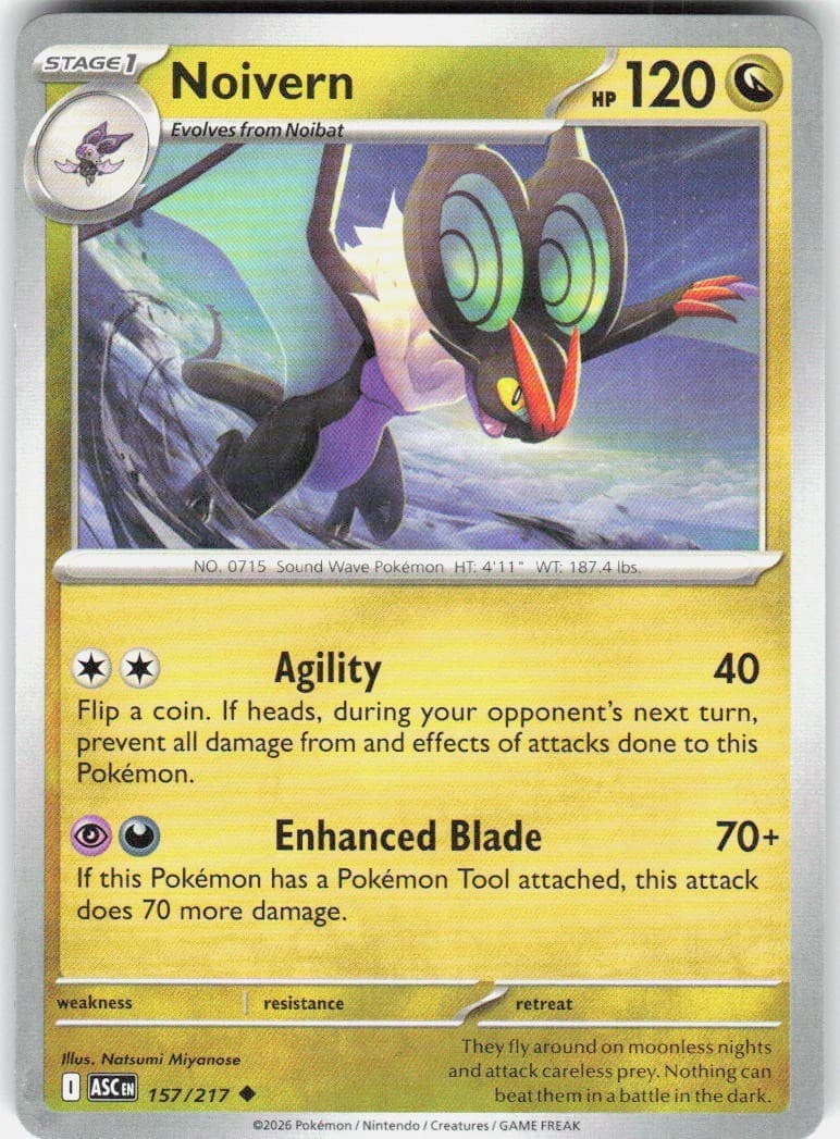 Pokemon Noivern 157/217 Mega Evolution: Ascended Heroes NM