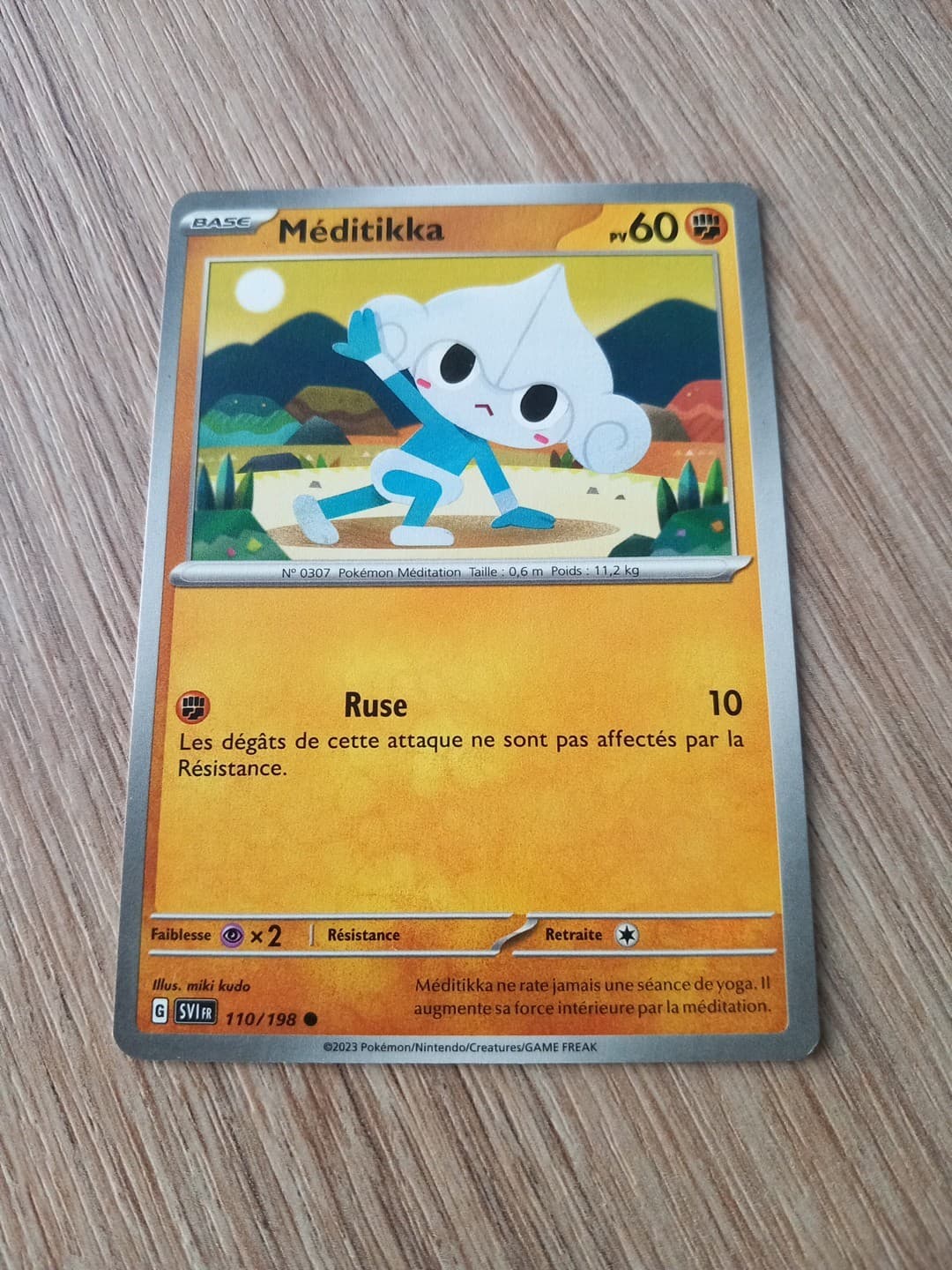 Carte Pokémon Méditikka 110/198 Écarlate et Violet, neuf, français