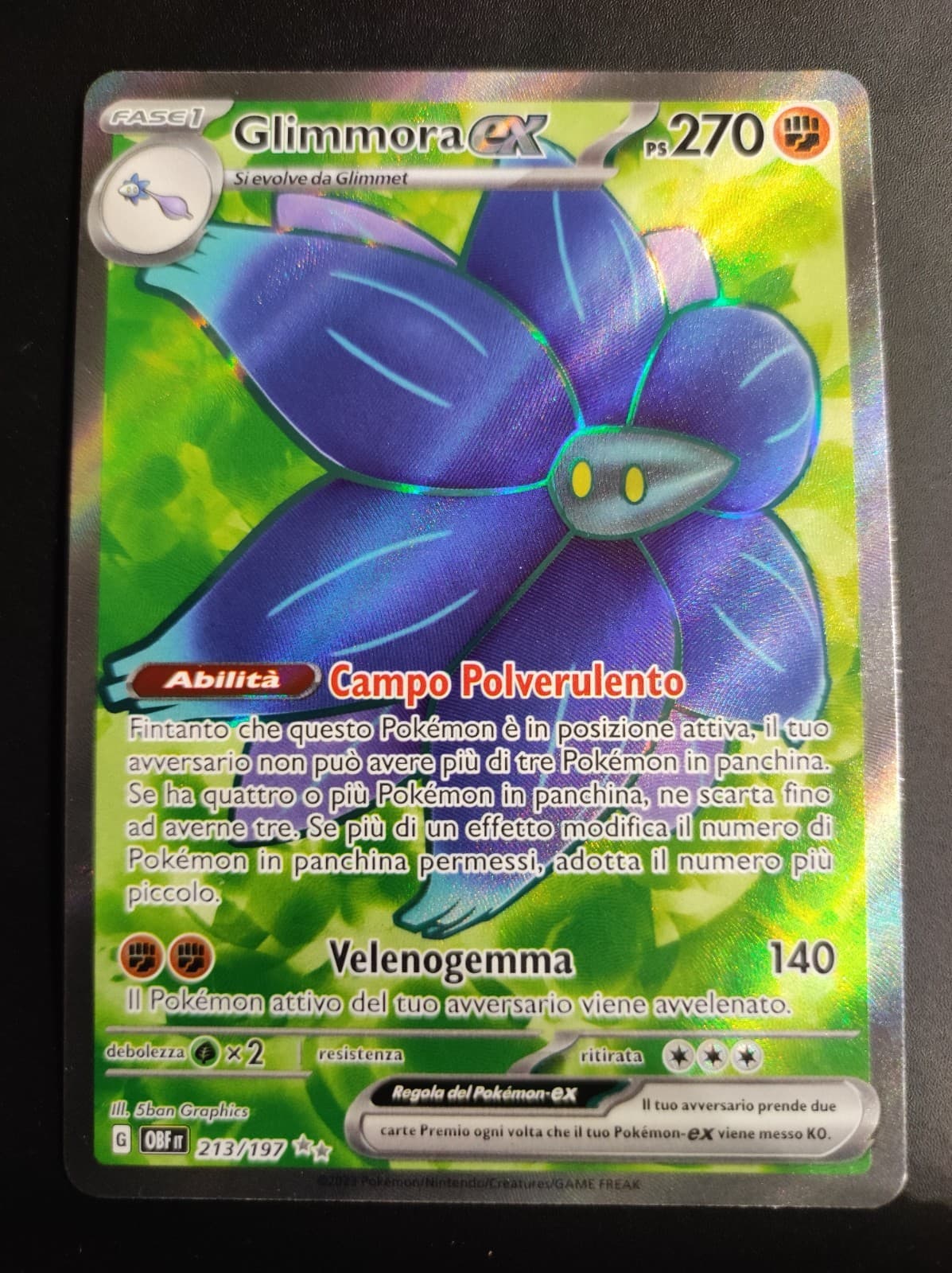 GLIMMORA EX – 213/197 – OSSIDIANA INFUOCATA – POKèMON