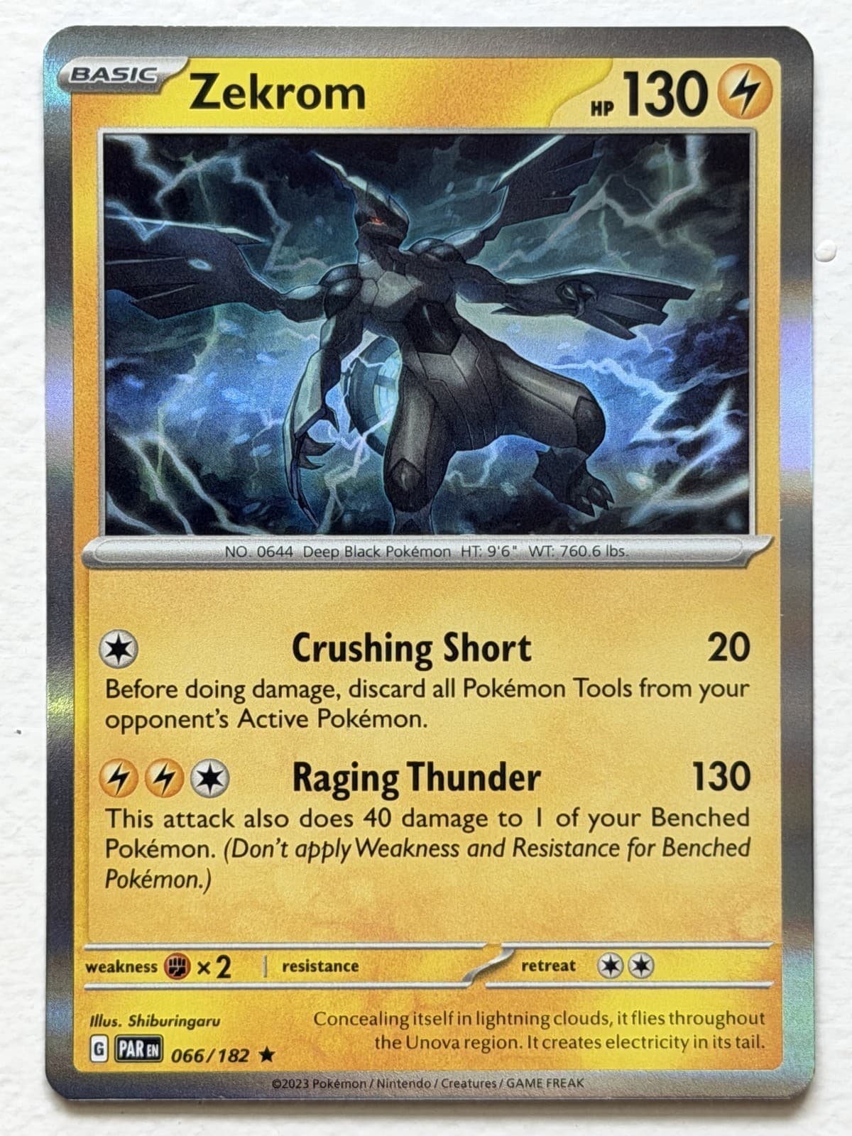 Zekrom 66/182 Paradox Rift Rare Holo Near Mint Pokemon