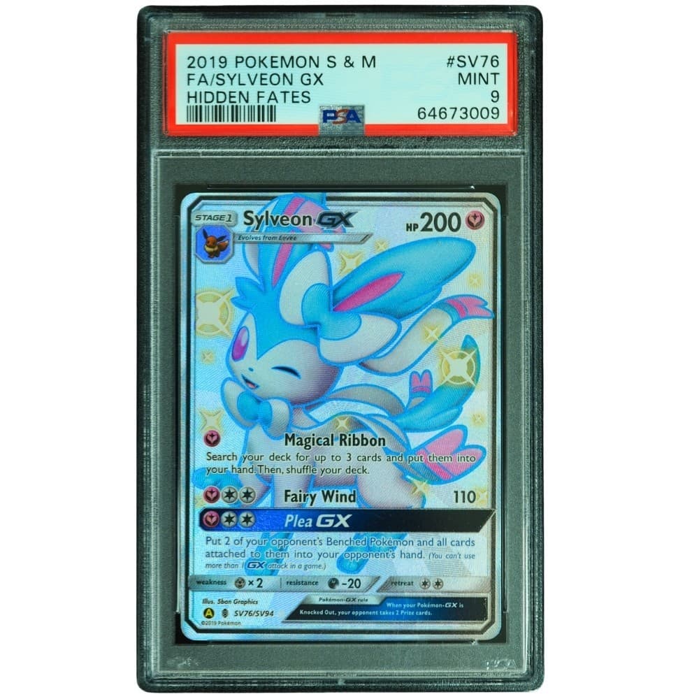 Sylveon GX #SV76/SV94 Hidden Fates Shiny Holo Rare PSA 9 Pokemon Card *TEW