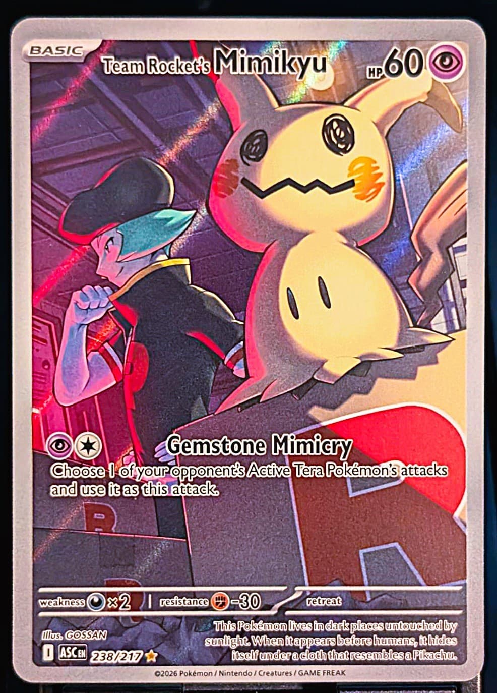 Pokemon Team Rocket's Mimikyu 238/217 Ascended Heroes IR - NM