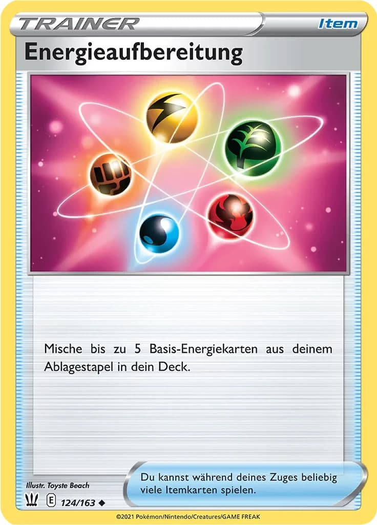 Pokemon Energieaufbereitung 124/163 Einzelkarte - Kampfstile - DEUTSCH