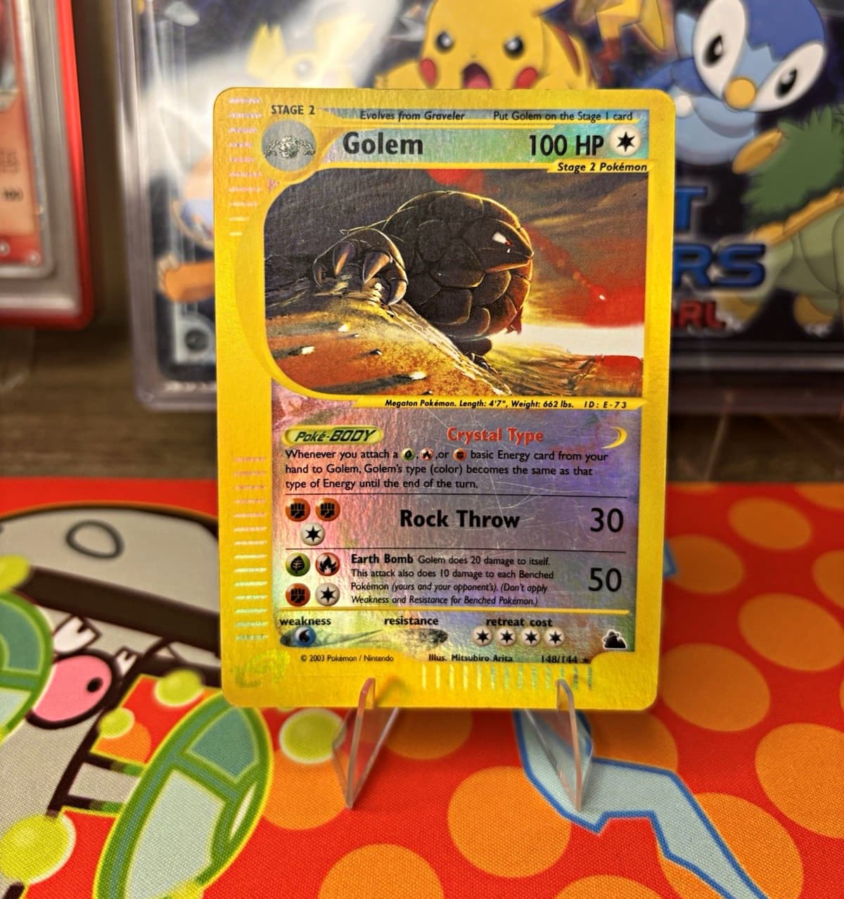 Pokémon TCG Golem Skyridge Reverse Holo Rare 100 HP ENG 148/144