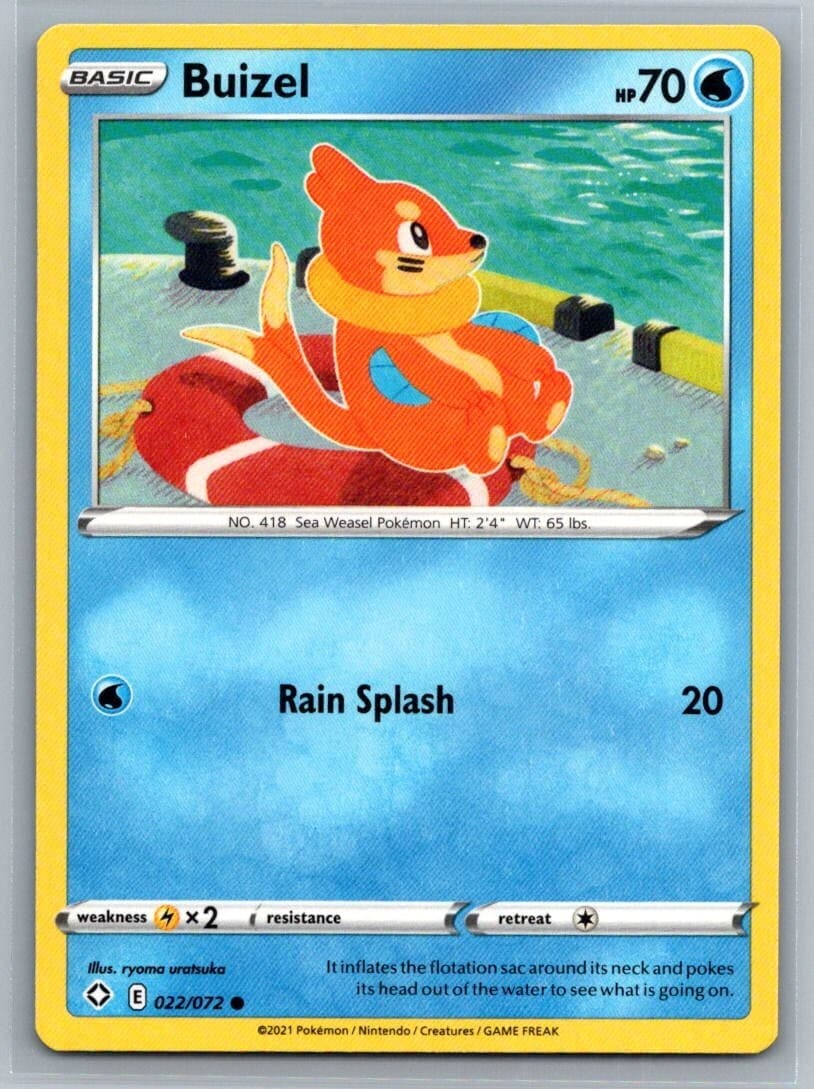 Buizel 22/72 Shining Fates Common Pokémon TCG 2021