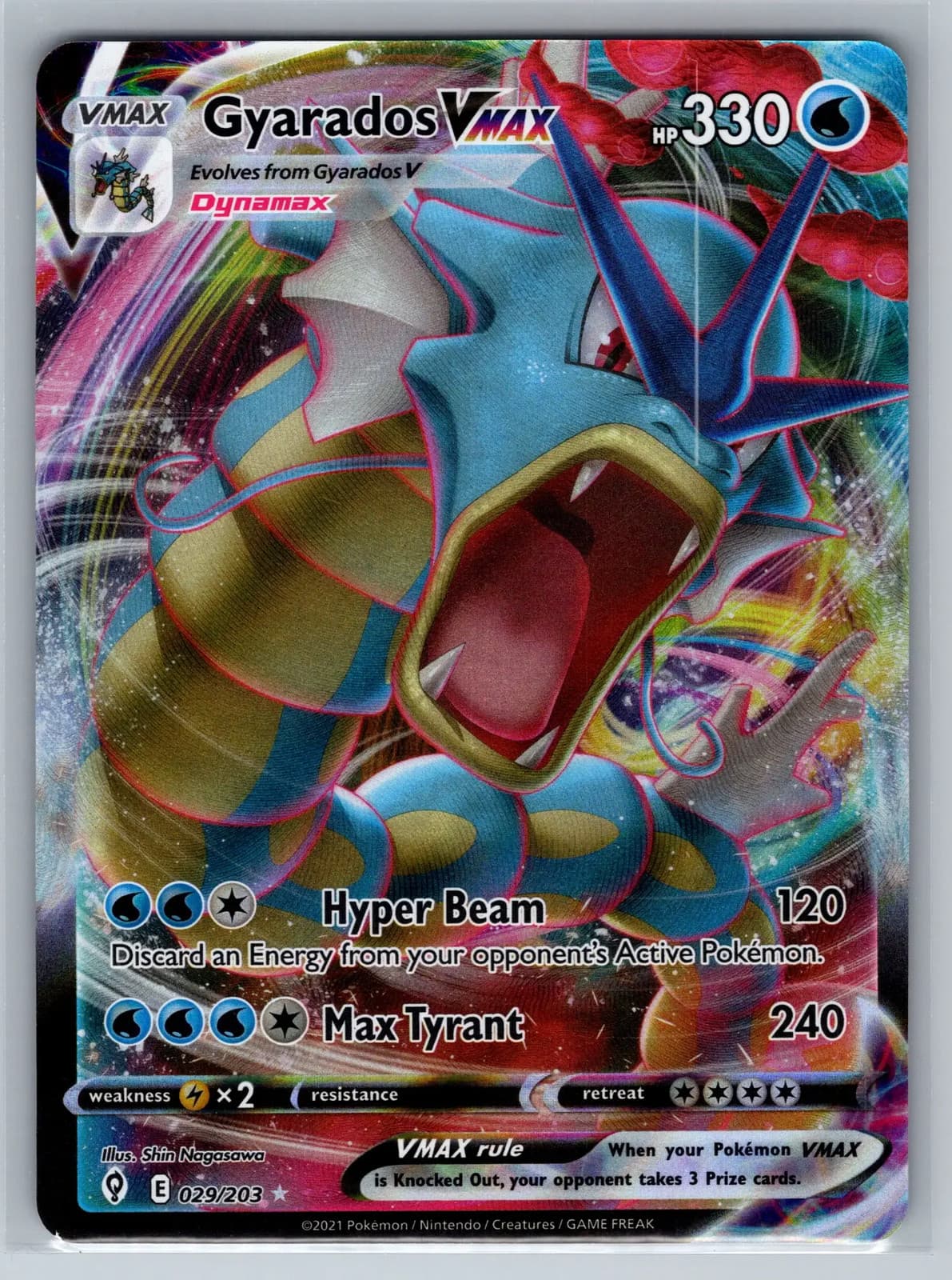 Gyarados VMAX #29/203 2021 Evolving Skies Pokemon TCG — photo 1 of 2