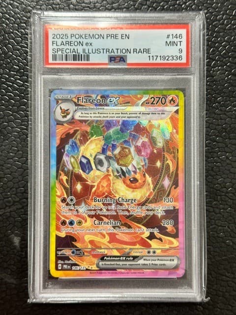 2025 Pokemon PRE EN Flareon EX 146/131 Special Illustration Rare PSA 9