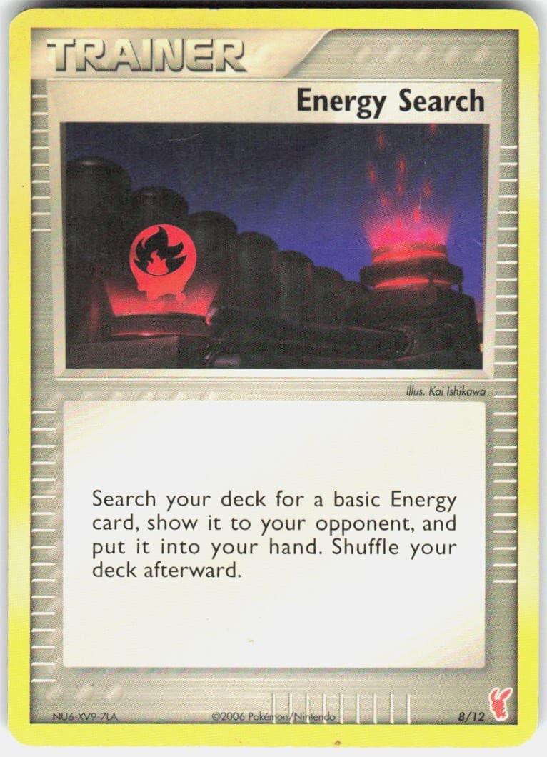 Energy Search 8/12 EX Trainer Kit 2 Plusle Pokemon Moderately Played