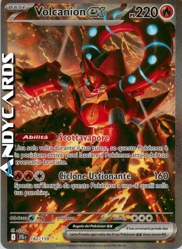 VOLCANION ex 182/159 • Rara Segreta • Avventure Insieme JTG POKEMON