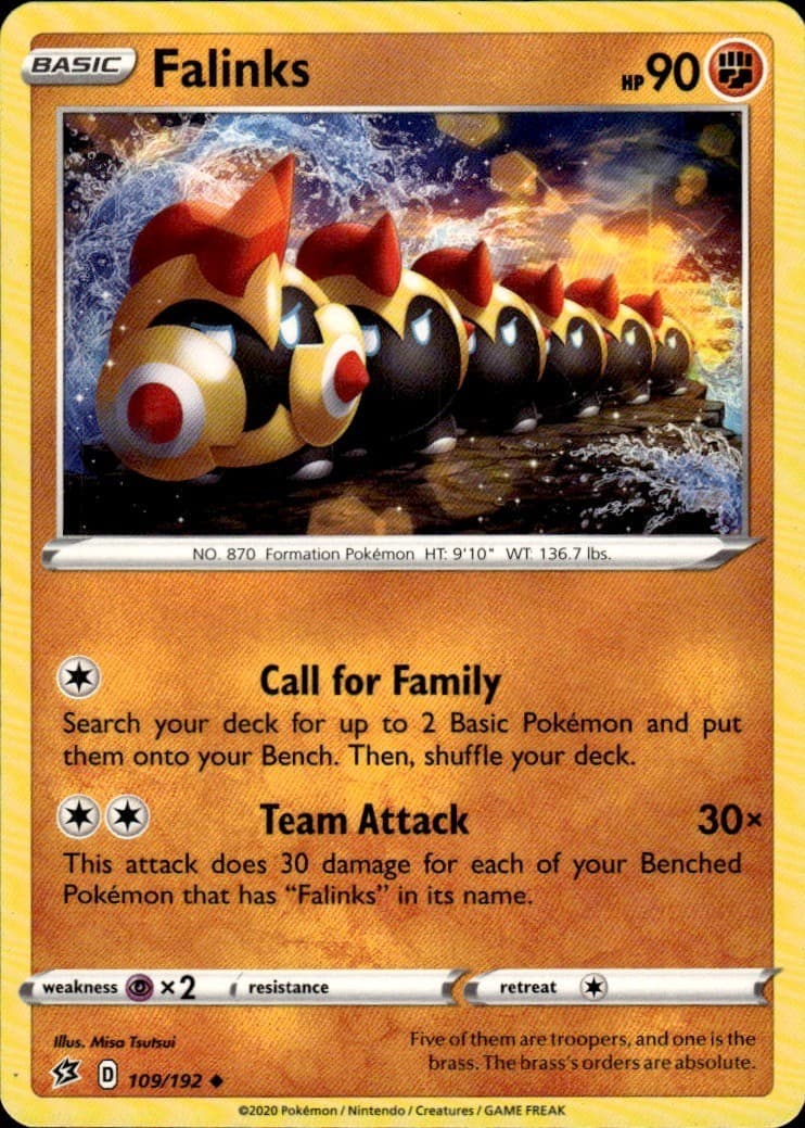 Falinks 109/192 Uncommon Rebel Clash Pokemon Near Mint
