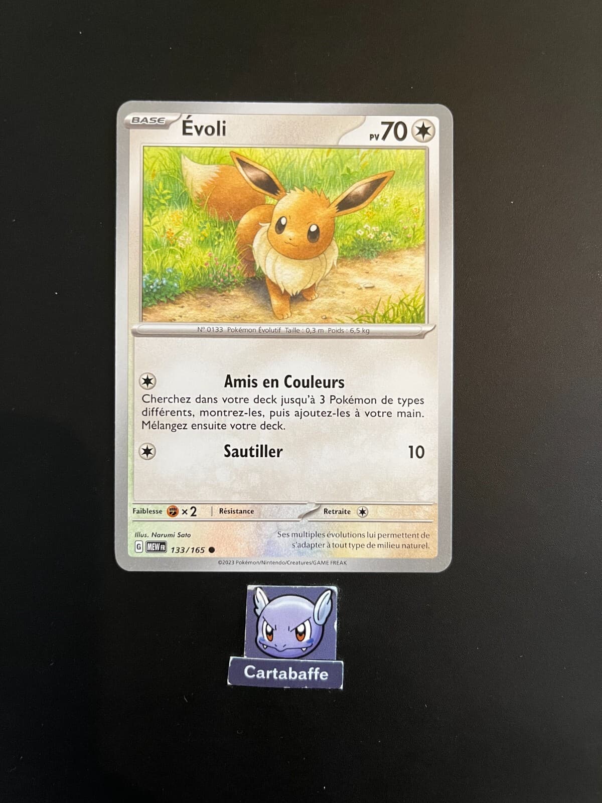 Carte Pokémon Evoli 133/165 EV3.5 Mini Série 151 NEUF