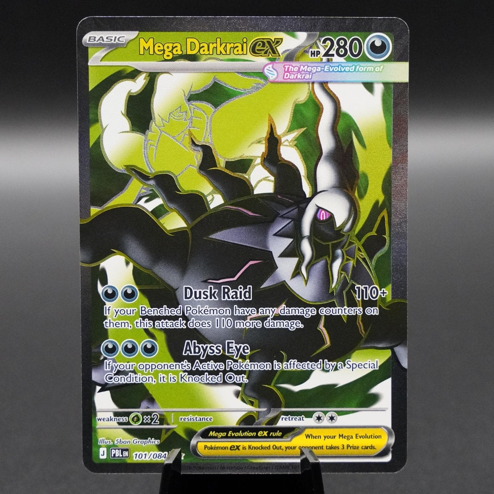 Mega Darkrai ex 101/084 Ultra Rare Pitch Black Pokemon Holo Near Mint