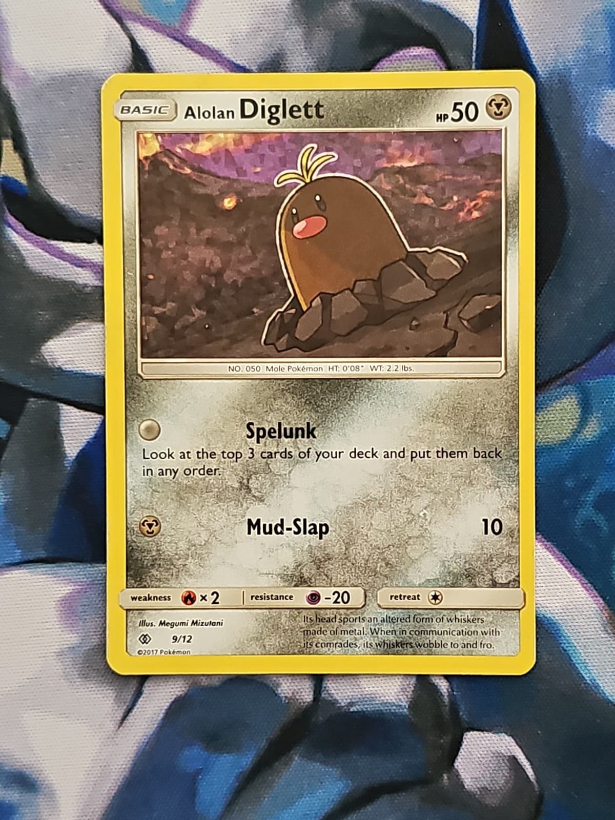 Pokemon 2017 McDonalds Promo Alolan Diglett 9/12 Holo Played
