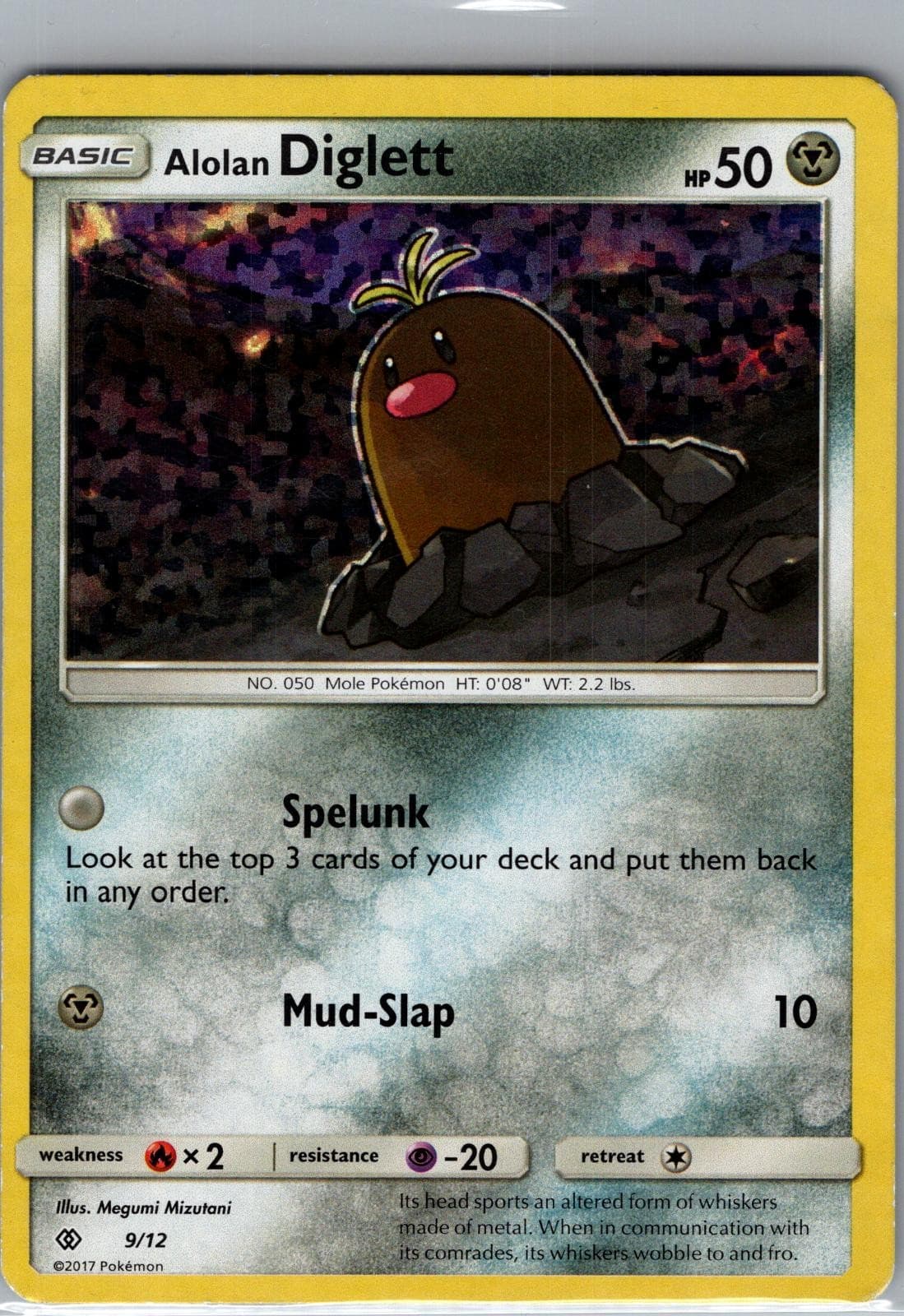ALOLAN DIGLETT 009/012 HOLO P MCDONALD'S PROMOS 2017 POKEMON HP
