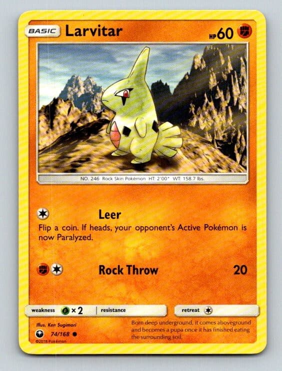 Larvitar 74/168 Common Celestial Storm Pokemon Lightly Played