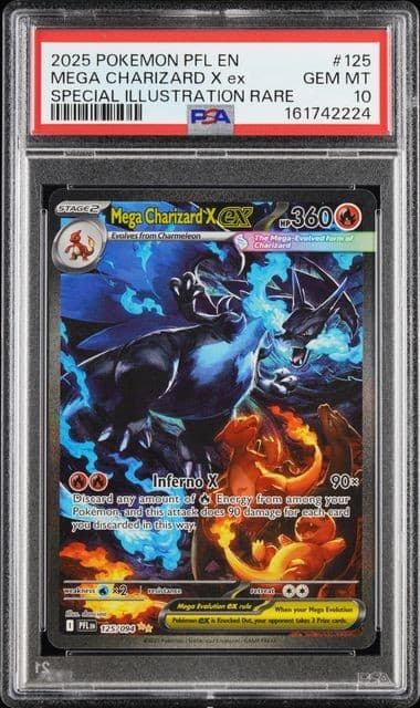 Pokemon Mega Charizard X ex Phantasmal Flames Special Illus. Rare #125 PSA 10