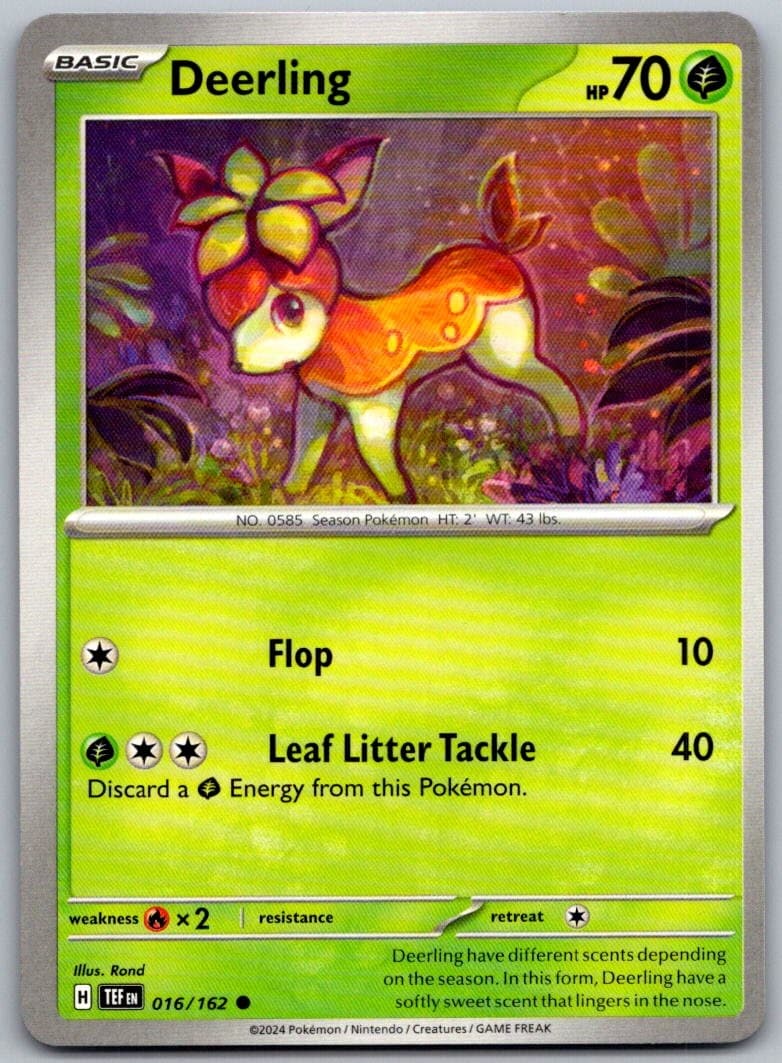 Deerling Temporal Forces 016/162 Common PokéMon — English Near Mint