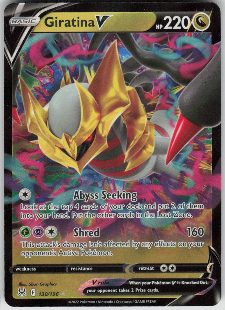 Pokemon Giratina V 130/196 SWSH11: Lost Origin Holofoil Ultra Rare NM