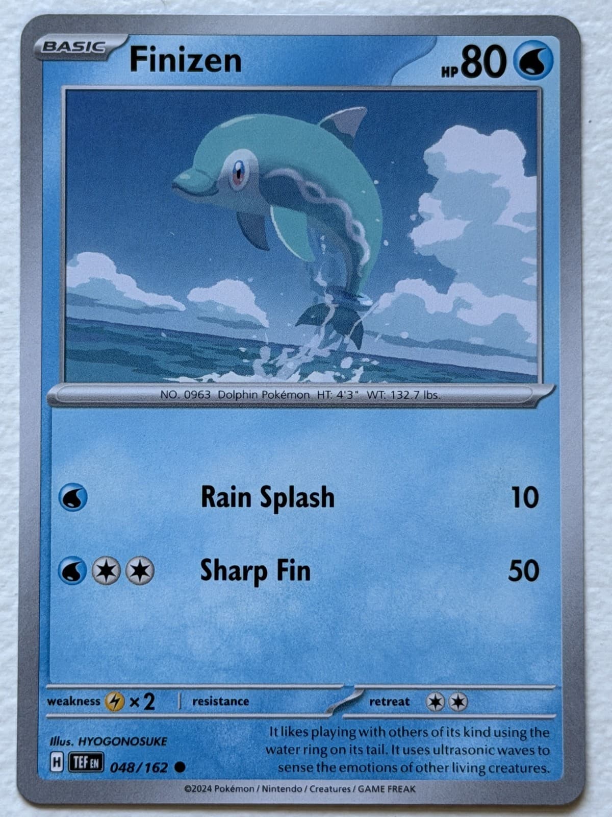 Finizen 48/162 Temporal Forces Common Near Mint Pokemon