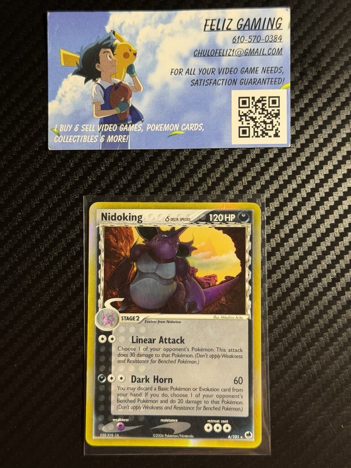 Pokemon Nidoking 6/101 - EX Dragon Frontiers Delta Species Holo Rare 2006