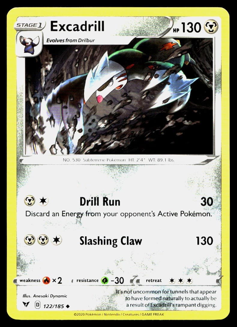 Pokemon Excadrill #122/185 SWSH04: Vivid Voltage Uncommon