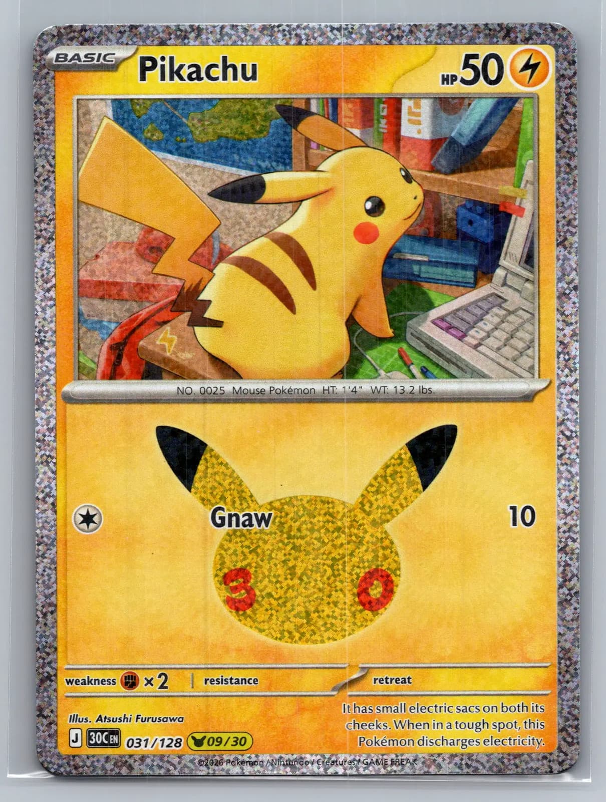 Pikachu #31/128 2026 30th Celebration Pokemon TCG
