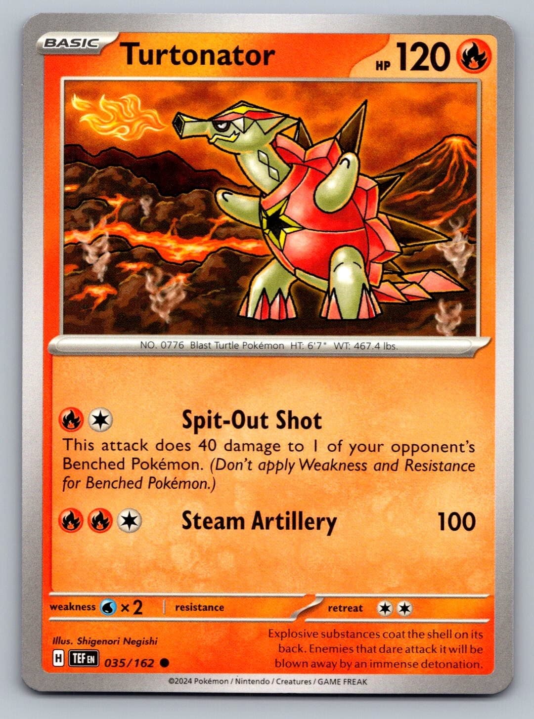 Pokemon TCG SV05: Temporal Forces Turtonator 035/162