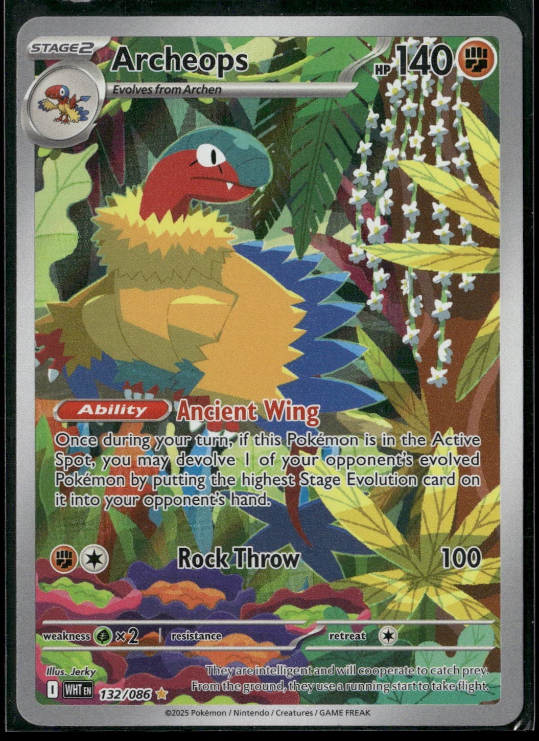 Pokémon Archeops Illustration Rare 132/086 WHT SV: White Flare NM