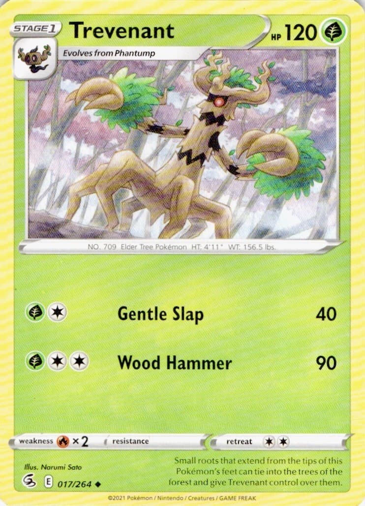 Trevenant 017/264 Uncommon Fusion Strike Pokemon Lightly Played