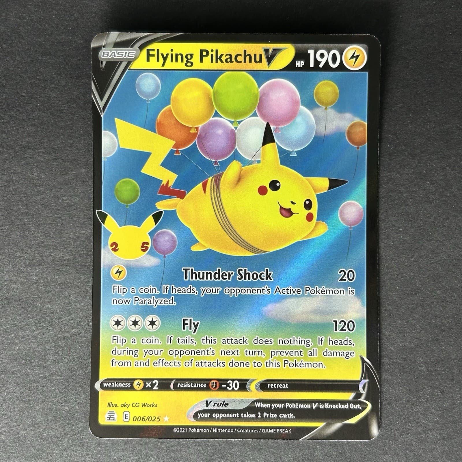 Pokémon Flying Pikachu V Celebrations Ultra Rare #006