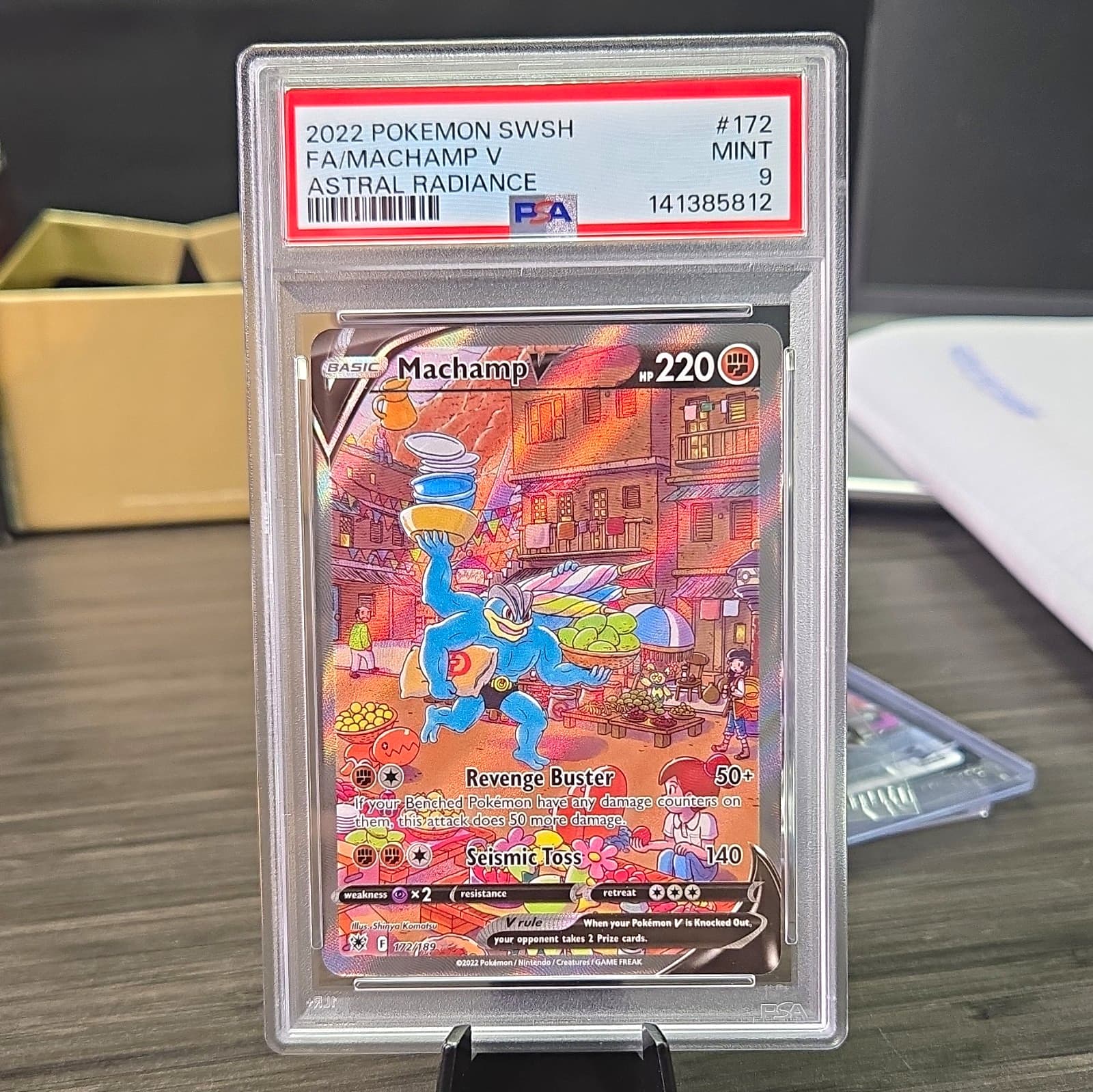 Pokemon TCG Astral Radiance Machamp V 172/189 Full Art Holo UR PSA 9