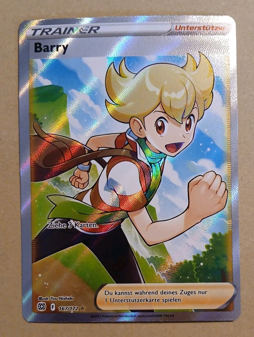 Pokemon Karte Barry 167/172 Deutsch 