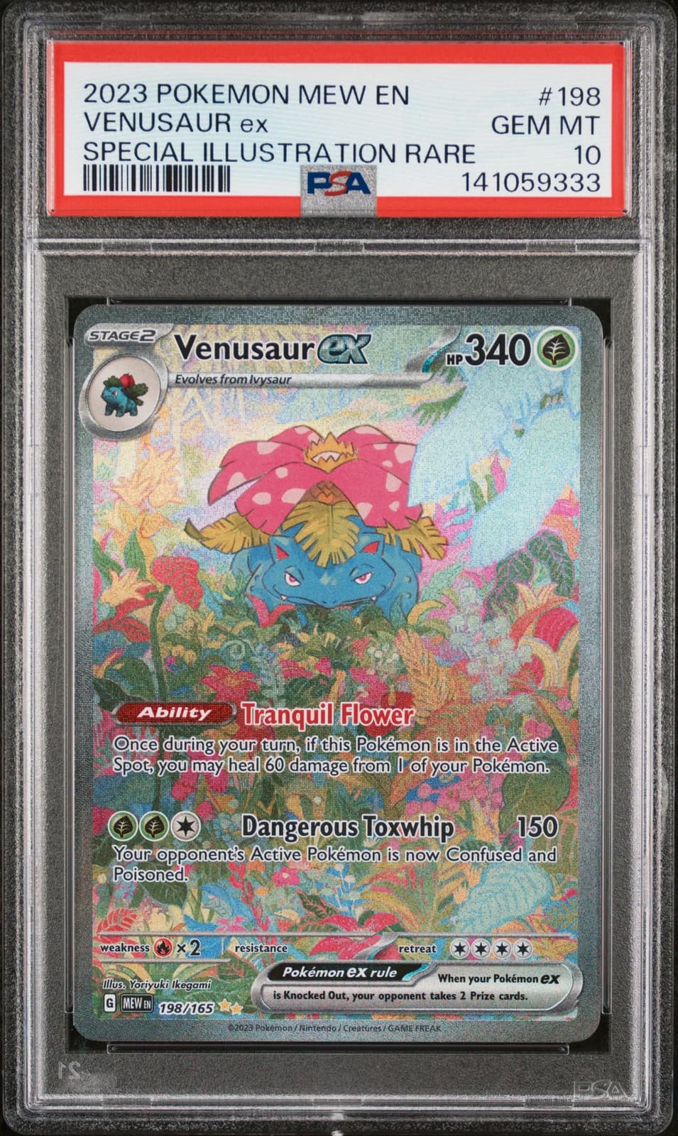 2023 Pokemon Mew EN-151 Venusaur EX PSA 10 #198