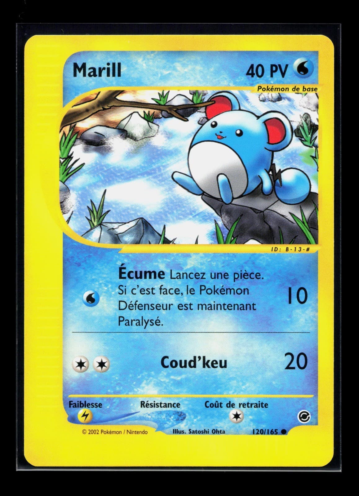 Carte Pokémon Marill 120/165 Expédition Wizards FR