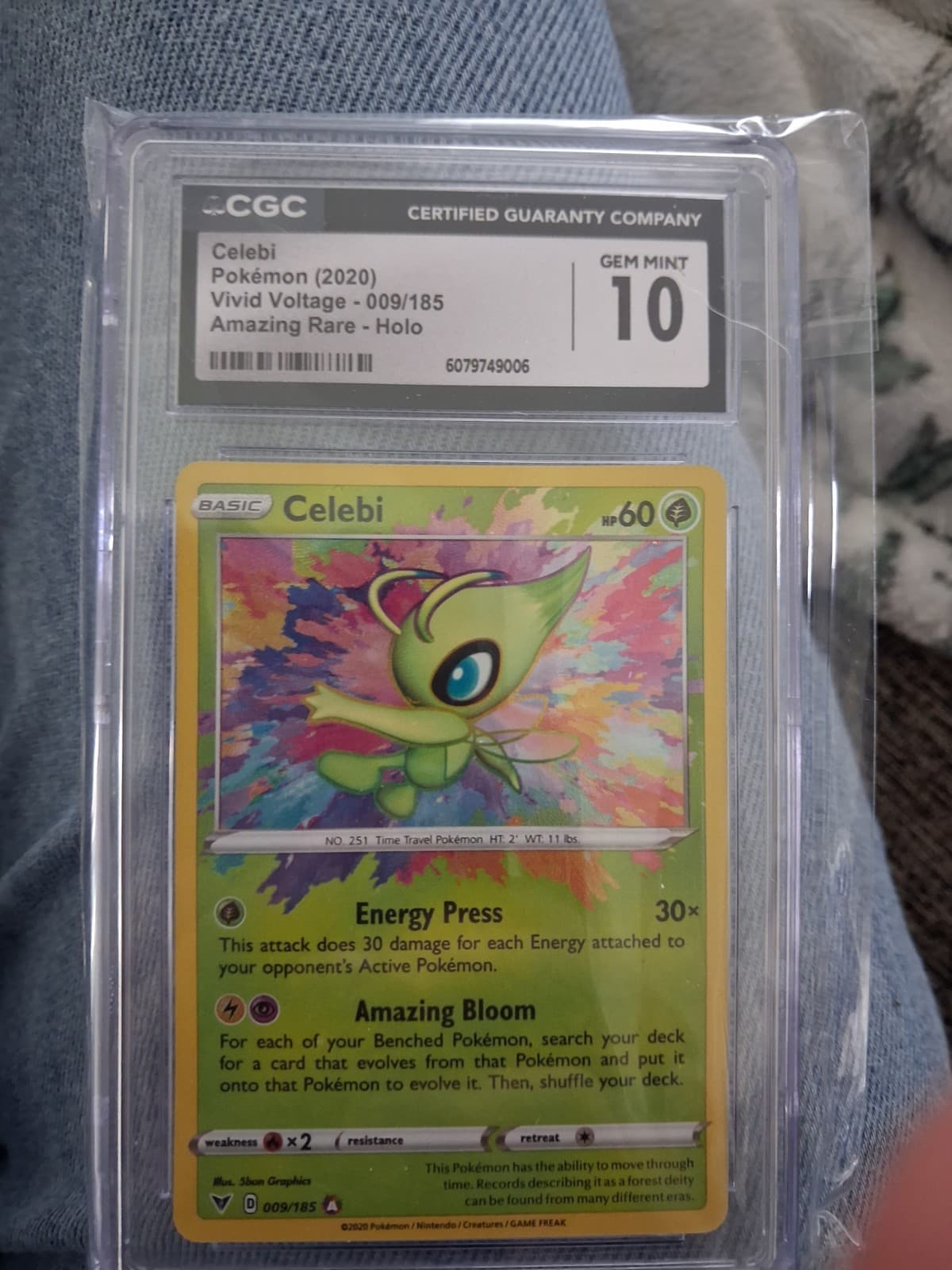 2020 Pokemon SWSH Celebi PSA 10 Gem Mint Vivid Voltage #009/185 Sword & Shield 9
