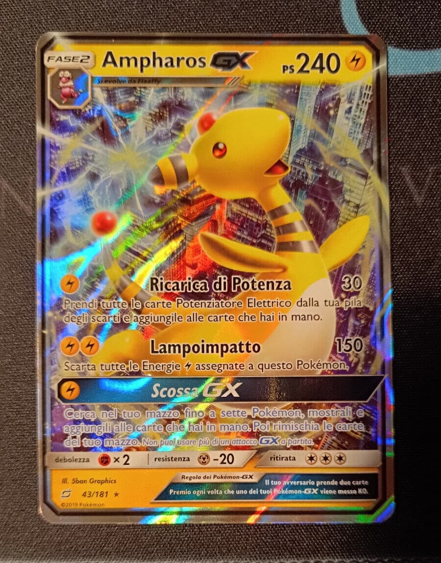 Ampharos GX 43/181 - Gioco Di Squadra - ITA - Near Mint -