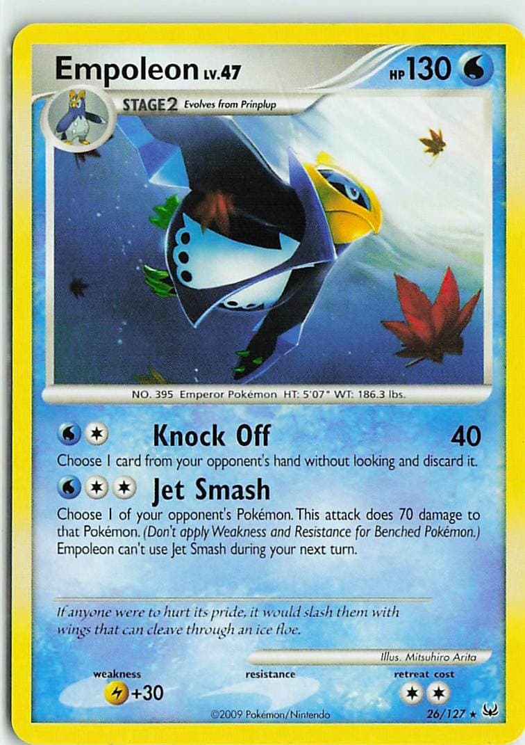Empoleon 26/127 Rare Platinum Pokemon Moderately Played