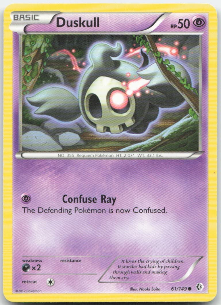 Duskull 61/149 Common Boundaries Crossed Pokemon Moderately Played