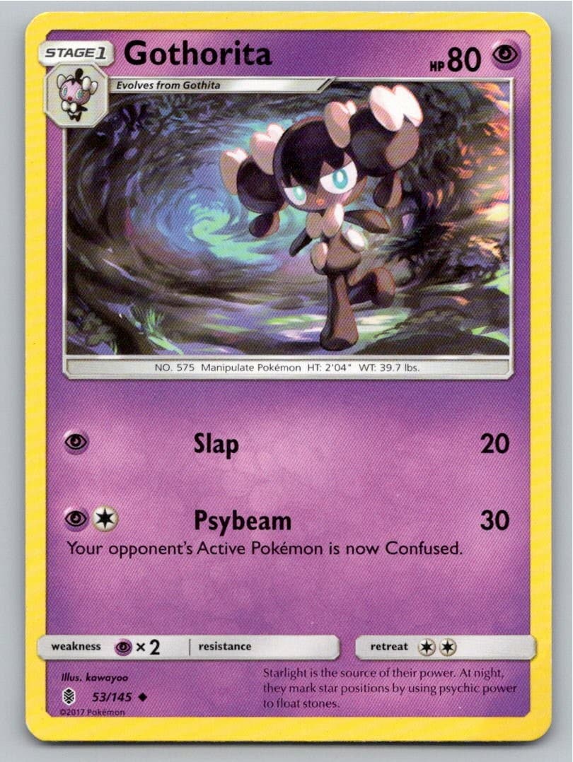 2017 POKEMON GOTHORITA GUARDIANS RISING 53/145 UC LP A79823 FREE S&H