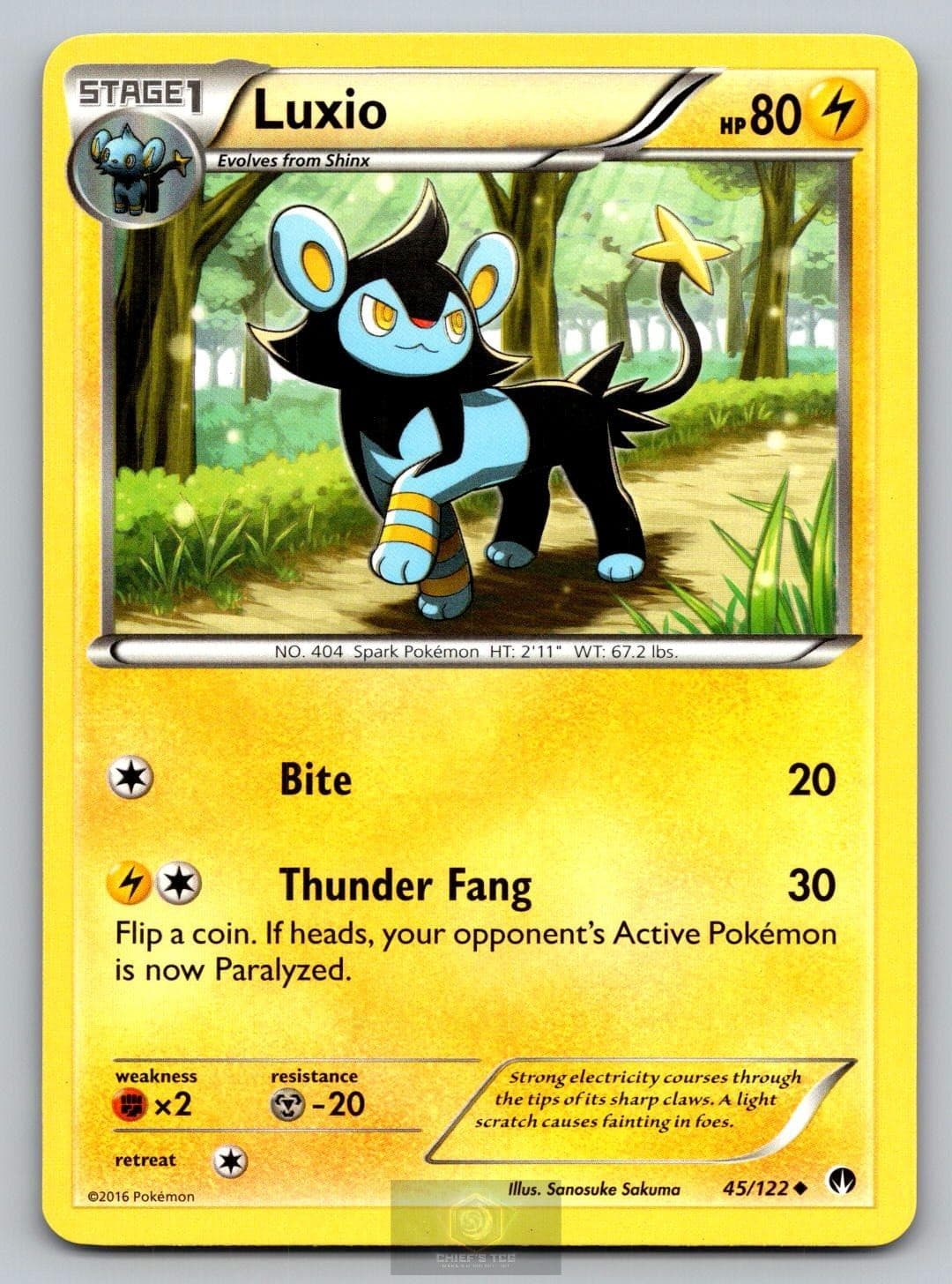 LUXIO 45/122 UC BREAKPOINT POKEMON NM/M